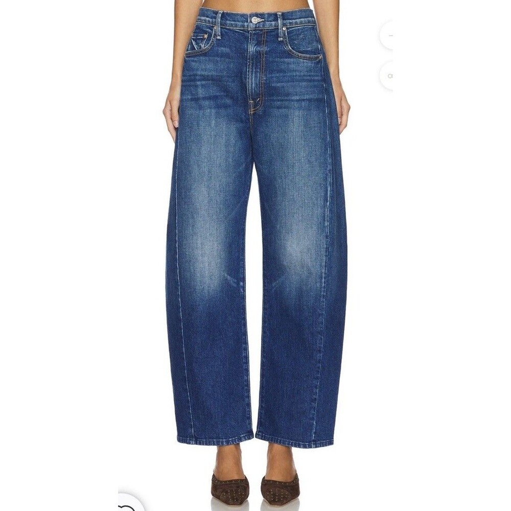 Mother Superior Lil’ Full Pipe Flood Jeans Sz 25 NWT High Rise Wide Leg Stretch